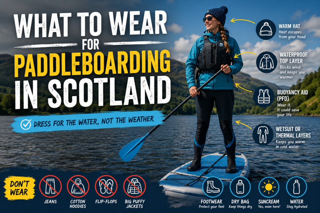 Paddleboarding in Scotland